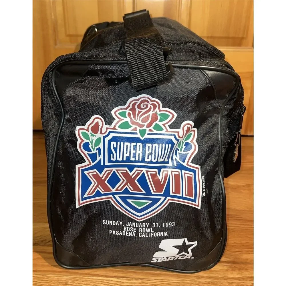 Vintage 1993 STARTER - SUPER BOWL XXVII DUFFLE BAG NFL COWBOYS vs. BILLS